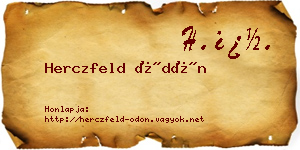 Herczfeld Ödön névjegykártya