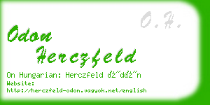 odon herczfeld business card
